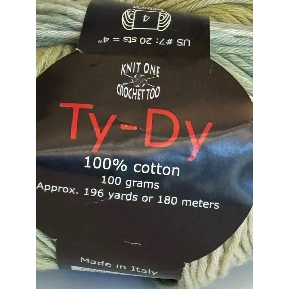 Ty-Dy 100% Cotton Yarn in Sage & Pale Green